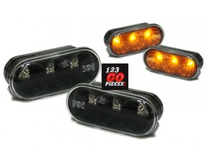 paire de feux clignotants répétiteurs LED cristal noir VW / SEAT divers modèles
